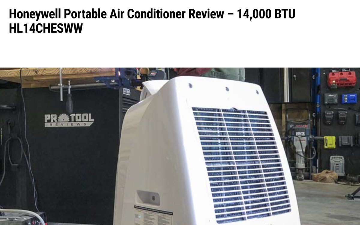 Pro Tool Reviews coverage of a Honeywell portable air conditioner